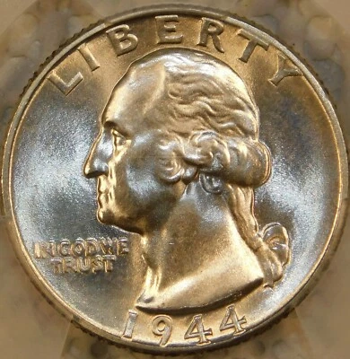1944 Washington Quarter Certified PCGS MS67+ Lustrous Silver CAC - Image 1 of 4