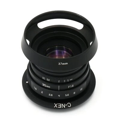 Mini 35mm f/1.6 CCTV II lens for NEX E-mount camera +Adapter(C-NEX)+2Rings - Image 1 of 4