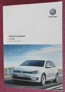VW / VOLKSWAGEN e-GOLF ELECTRIC (2019 - 2022) OWNERS MANUAL - HANDBOOK. - Picture 1 of 7