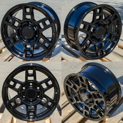4 New Gloss Black Off Road Rim Wheels 17X9 +0 6x139.7 Fits PRO Tacoma 4Runner FJ - Image 1 of 4