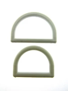White Nylon D Rings - 19mm and 25mm - CD302 - Picture 1 of 6