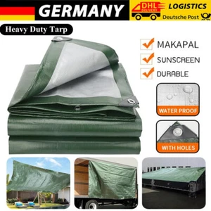 10M LKW Flugzeug PVC Abdeckplane mit Ösen wasserdicht Holz Garten ca. 200g/m² DE - Bild 1 von 22