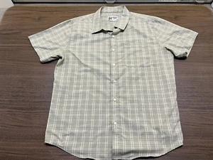 Marmot Mountain Works Men’s Tan/Green Short-Sleeve Button-Down Shirt - Large - Picture 1 of 4