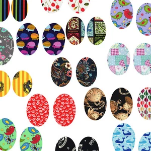Fabric Repair Iron/Sew on Knee/Elbow/Applique Patch Crafts/Jeans/LARGE OVAL x 2 - Picture 1 of 21