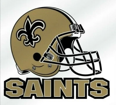 New Orleans Saints NFL pequeño estático 3 1/2 X 3 1/2 pulgadas NUEVO Foto 1 de 3