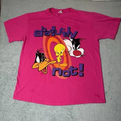 Camisa LooneyTunes Vintage Años 90 Hecha en EE. UU. '¿Absolutamente No Grande? *Leer* Foto 1 de 4