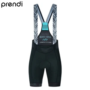 Pantalones Cortos PREI Hombres Ciclismo Pechera Negros con Bolsillos Pro Gel Pad Ropa Bicicleta - Imagen 1 de 13