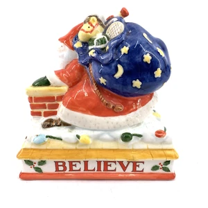 Mary Engelbreit Figurine Santa at the Chimney Christmas Believe 1995 FLAW - Picture 1 of 8