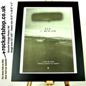 REM E-Bow the Letter 1996 Poster Ad FRAMED Michael Stipe Peter Buck Mike Mills - Picture 1 of 1