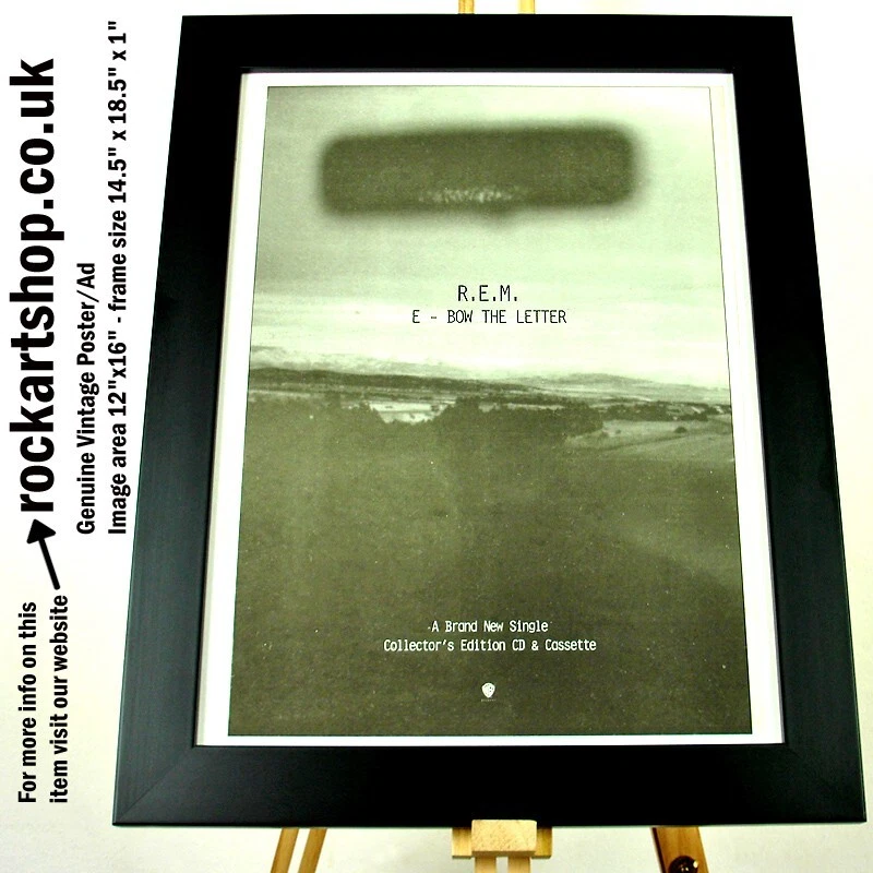 REM E-Bow the Letter 1996 Poster Ad FRAMED Michael Stipe Peter Buck Mike Mills - Image 1 of 1