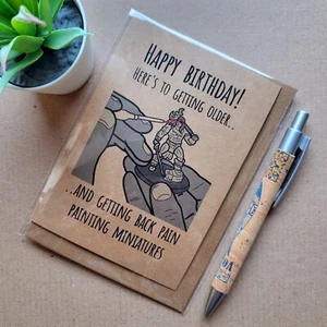 Funny Warhammer Birthday Card - Funny Geeky gamer card - Picture 1 of 3