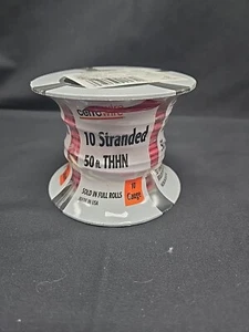 50 ft. 10 Gauge Red Stranded Copper THHN Wire - Picture 1 of 3