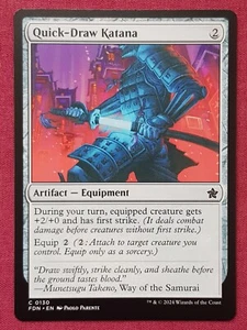 Magic The Gathering FOUNDATIONS QUICK-DRAW KATANA artifact card MTG - Picture 1 of 2
