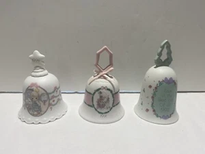 1991, 1992, & 1994 Precious Moments Christmas Bells - Picture 1 of 10