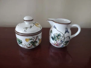 Villeroy & Boch Creamer and Sugar Bowl with Lid Botanica Series - Picture 1 of 3
