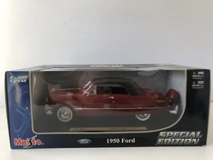 1950 Ford Coupe Red w/ Black Top Maisto Diecast 1:18 Unopened box - Picture 1 of 7