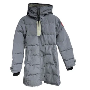 Canada Goose NEW Womens Size XS Gray Full Zip Shelburne Down Hooded Parka Jacket - Picture 1 of 10