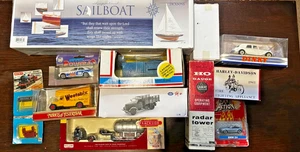 Mixed models - Merit, Gilbert, Models of Yesteryear - Boat, Train, Cars, Vans - Picture 1 of 4
