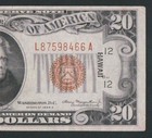 GORGEOUS L-A BLOCK 1934A $20 HAWAII NOTE!! NO PINHOLES OR TEARS 