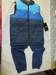 Boys Hurley 3pc Shirt Vest Pants Outfit Size 4T NEW NWT - Picture 1 of 6