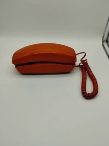 Vtg Telephone TRIMLINE HTF Rust Orange Western Electric Bell System Push Button - Picture 1 of 14