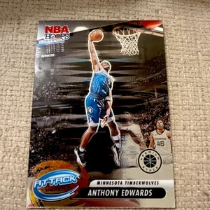 2023-24 Panini Premium Stock #7 Anthony Edwards Attack The Rack Silver Prizm - Bild 1 von 2