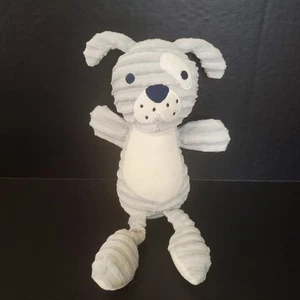 Peluche de peluche gris con textura acanalada 10" Chick Pea Baby Puppy Lovey - Imagen 1 de 5