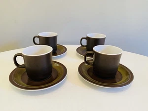Vintage Casual Ceram Regency Cups and Saucers x 4 Sets - Picture 1 of 12