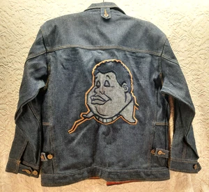 Fat Albert Dark Denim Jacket Platinum Fubu size Medium M  EUC - Picture 1 of 11