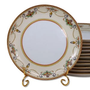 Richard Ginori Faenza Dessert Salad Plate 7.5" Swags Gold Trim Italy Circa 1900 - Picture 1 of 4