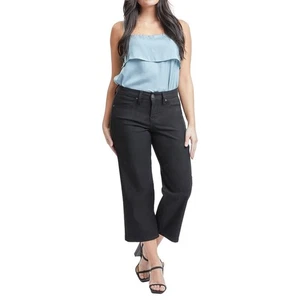 Royalty for Me Damen Gr. M Hyperstretch Mid-Rise Cropped Wide Leg Schwarz Hose - Bild 1 von 12