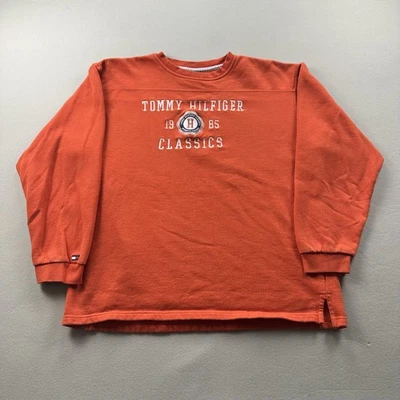 Sudadera Tommy Hilfiger Vintage Juvenil XL Naranja Clásicos Logo Bordado Años 90 Foto 1 de 4