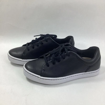 Clarks Pawley Springs Black Leather Cushion Feel Kids Sneakers Size 5 M - Image 1 of 4
