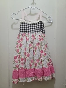SWEET HONEY boutique Floral Ruffle Dress/Tunic Dress Size 10Y - Picture 1 of 6