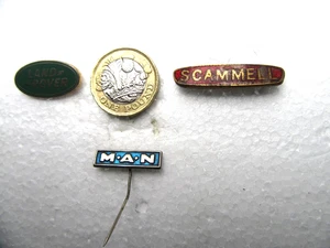 INSIGNIAS DE PASADOR ESMALTADO, LAND ROVER, M.A.N, SCAMMELL X 3 - Imagen 1 de 7
