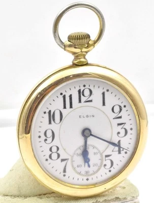 Antique 1918 Elgin VERITAS 23j Pocket Watch Boss Case Grade 453 model 15 16sz - Image 1 of 4