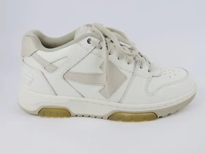 Off-White Out Of Office White Calfskin / Beige Arrow Usate EU 38 UK 5 US 8 - Imagen 1 de 16