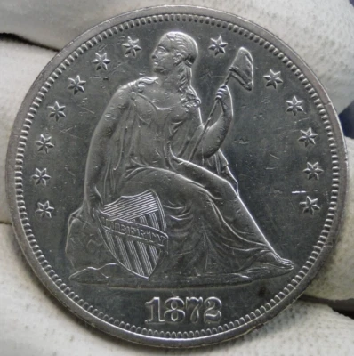 1872 Seated Liberty Silver Dollar - Image 1 of 4