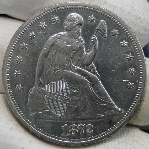 1872 Seated Liberty Silver Dollar Cover