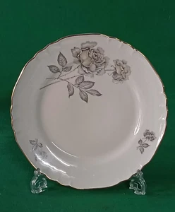 PIATTO PIANO PORCELLANA BEIGE PROFILO ORO ROSA ROSE RICHARD GINORI VINTAGE. CH62 - Foto 1 di 7