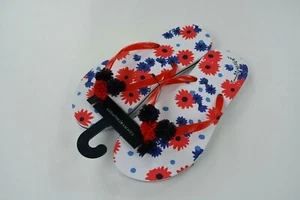 NWT Girl's Youth Tommy Hilfiger Flip Flop Rubber Sandals M L XL - Picture 1 of 8