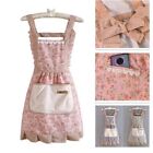 Wipable Hand Strap Kitchen Aprons Canvas Cooking Smock Princess Apron  Female