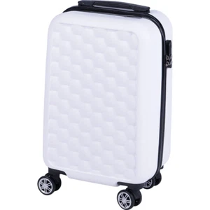 Trolley Cabina Rigido Bagaglio a Mano Bianco Maniglia Telescopica 33.5x22x55cm - Foto 1 di 6