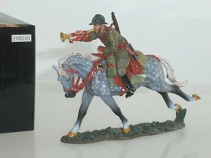TROMPETISTA DE CABALLERÍA PULIDA KING AND COUNTRY FOB160 CARGA SOLDADO DE METAL MONTADO - Imagen 1 de 2