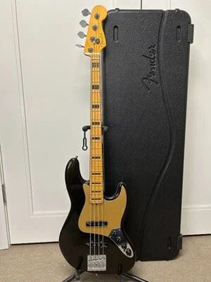 Fender American Ultra Jazz Bass with Maple Fretboard - Texas Tea - Image 1 of 4
