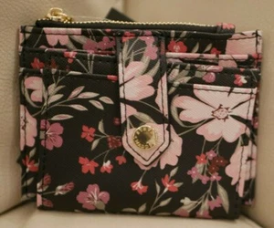 NEW WT STEVE MADDEN BLACK FLORAL CREDIT CARD PHOTO ID CASE BHAYDEN MR116325 - Picture 1 of 8