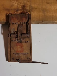 Vintage Can't Miss Four Way Rat Trap McGill Metal Products Co. Marengo Illinois - Imagen 1 de 8