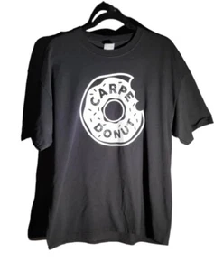 Port & Company Carpe Donuts Black T-Shirt - Picture 1 of 4
