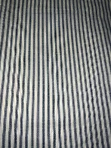 CORTINAS DE CAMPO CORTINAS DENIM A RAYAS ~ 53” DE LARGO ~ 3 JUEGOS DISPONIBLES - Imagen 1 de 4
