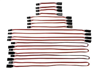 Apex RC Products 3 6 12 24 JR Style Servo Extension Variety Pack - 4 each #1028 - Picture 1 of 2